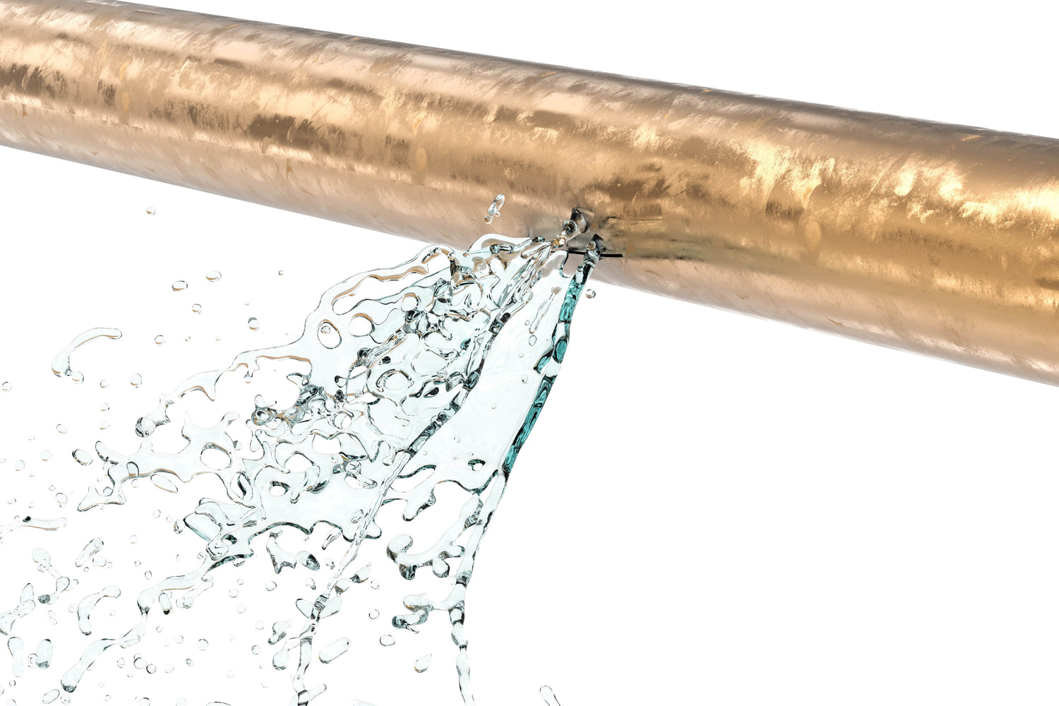An image of a pipe bursting.